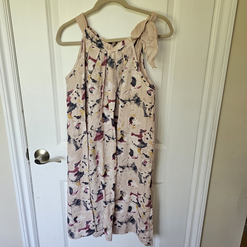 Floral Tie-Dye Sleeveless Dress